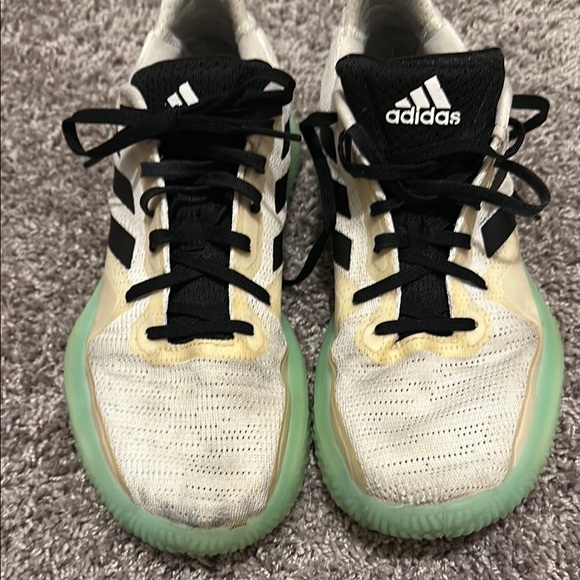 Adidas BOOST Women’s White/Black w/Green Soles Sneakers Lifting Exercise Sz 8.5 - Picture 11 of 11